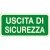 Cartello in alluminio formato mm 350x165 luminescente uscita di sicurezza