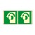 Cartello in alluminio formato mm 160x210 luminescente bifacciale per aprire girare senso antiorario