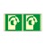 Cartello in alluminio formato mm 160x210 luminescente bifacciale per aprire girare senso orario