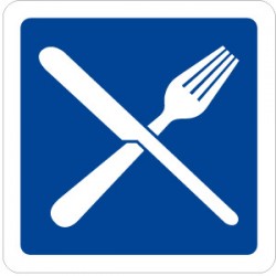 Cartello in alluminio formato mm 150 pittogramma mensa (2106e)