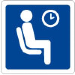 Cartello in alluminio formato mm 150 pittogramma sala attesa (2116e)