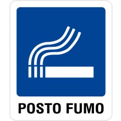 Cartello in alluminio formato mm 150x175 posto fumo (4117f)