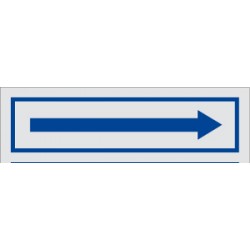 Cartello in alluminio formato mm 210x52,5 freccia (2178b)