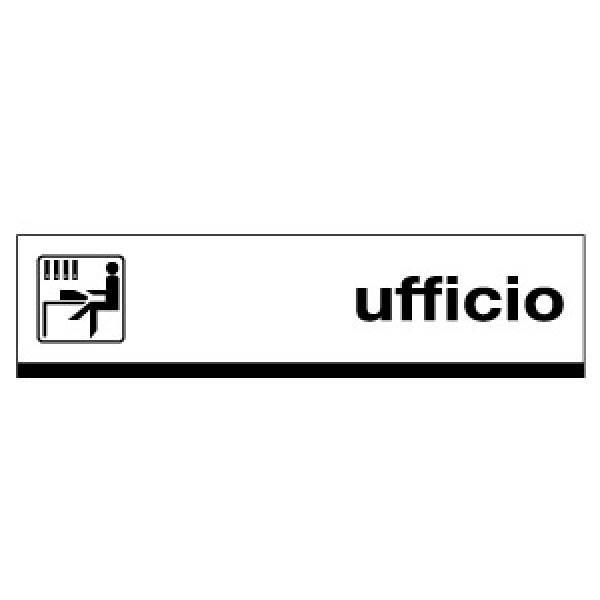 Cartello in alluminio formato mm 1000x250 ufficio fr dx