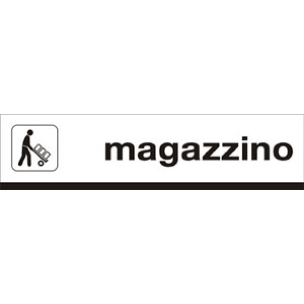 Cartello in lamiera scatolato formato mm 1000x 250 magazzino