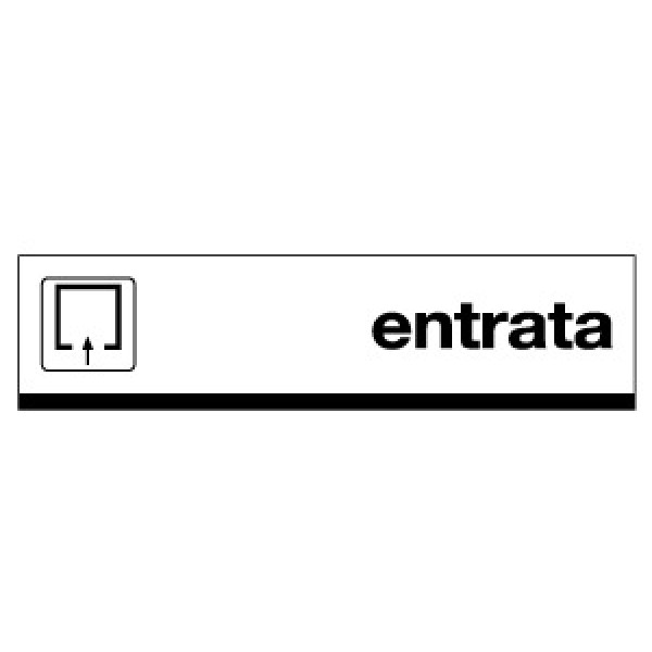 Cartello in alluminio formato mm 1000x250 entrata
