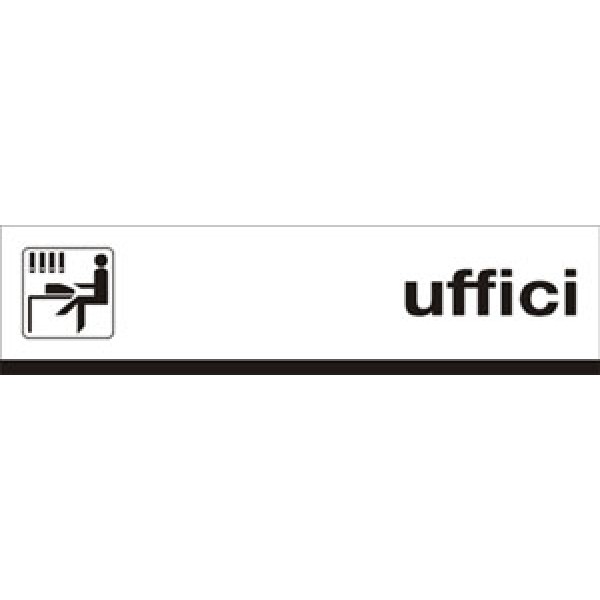 Cartello in alluminio formato mm 1000x250 uffici