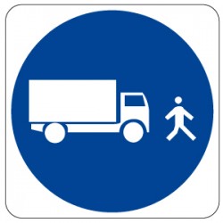 Cartello in alluminio formato mm 330 pittogramma veicoli passo d'uomo