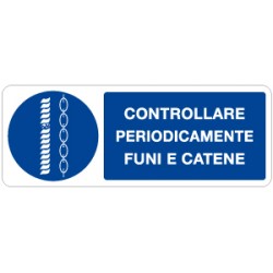 Etichetta autoadesiva formato mm 330x125 ctrl periodicam funi e catene