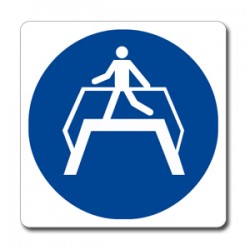 Cartello in alluminio formato mm 330x500 utilizzare il ponte pedonale
