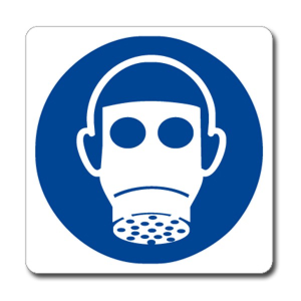 Cartello in alluminio formato mm 350x125 indossare respiratore