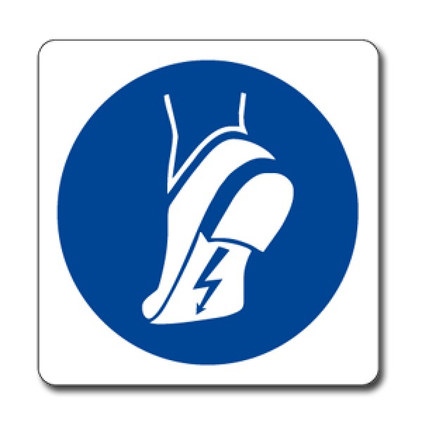 Cartello in alluminio lato mm 250 pittogramma calzature antistatiche (m032946m) Cartello in alluminio lato mm 250 pittogramma calzature antistatiche (m032946m)