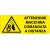 Cartello in alluminio formato mm 330x125 attenzione macchina comandata a distanza