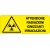 Cartello in alluminio formato mm 330x125 attenzione radiazioni ionizzanti irradiazioni