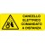 Cartello in alluminio formato mm 330x125 cancello elettrico comando a distanza