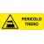 Cartello in alluminio formato mm 330x125 pericolo treno