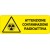 Cartello in alluminio formato mm 330x500 attenzione contaminaz radioattenzione 