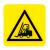 Cartello in alluminio formato mm 250x330 carrelli in movimento (w014439m)