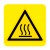 Cartello in alluminio formato mm 330x500 attenzione temperature pericolose