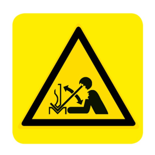 Cartello in alluminio lato mm 150 pittogramma per.rapido mov.pezzo in p