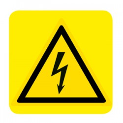 Cartello in alluminio lato mm 250 pittogramma pericolo elettricita' (w012014m)