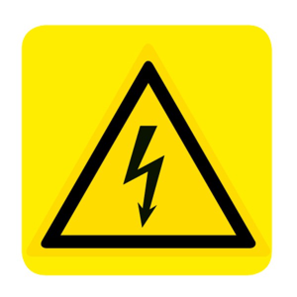 Cartello in alluminio lato mm 330 pittogramma pericolo elettricita'