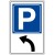 Cartello in alluminio formato mm 250x450 parcheggio