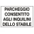 Cartello in alluminio formato mm 600x400 parcheggio cons inquilini