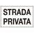 Cartello in alluminio formato mm 600x400 strada privata