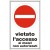 Cartello in alluminio scatolato formato mm 400x600 vietato l'accesso mezzi non au