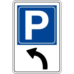 Cartello in alluminio scatolato formato mm 400x 600 parcheggio