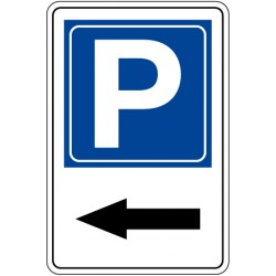 Cartello in alluminio scatolato formato mm 400x 600 parcheggio