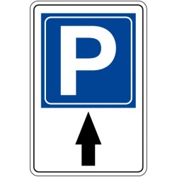 Cartello in alluminio scatolato formato mm 400x 600 parcheggio