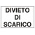 Cartello in alluminio scatolato formato mm 600x 400 divieto di scarico