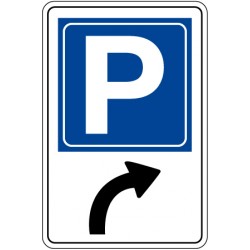 Cartello in lamiera scatolato formato mm 400x 600 parcheggio