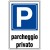 Cartello in lamiera scatolato formato mm 400x 600 parcheggio privato