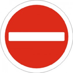 Etichetta autoadesiva diametro mm 300 divieto di accesso