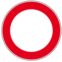 Etichetta autoadesiva diametro mm 300 divieto di transito