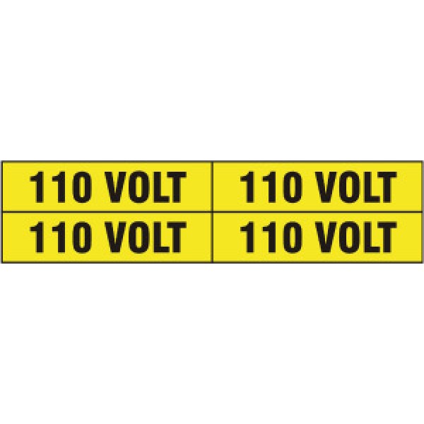 Foglio distributore formato mm 240x60 da 4 etichette 110 volt