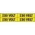 Foglio distributore formato mm 240x60 da 4 etichette 230 volt
