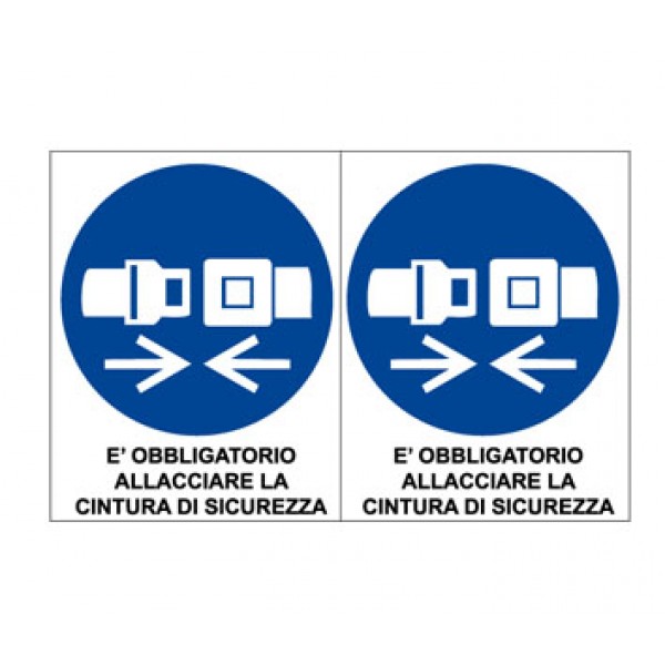 Foglio distributore formato mm 250x160 da 2 et obbligatorio allac cintura sic Foglio distributore formato mm 250x160 da 2 et obbligatorio allac cintura sic